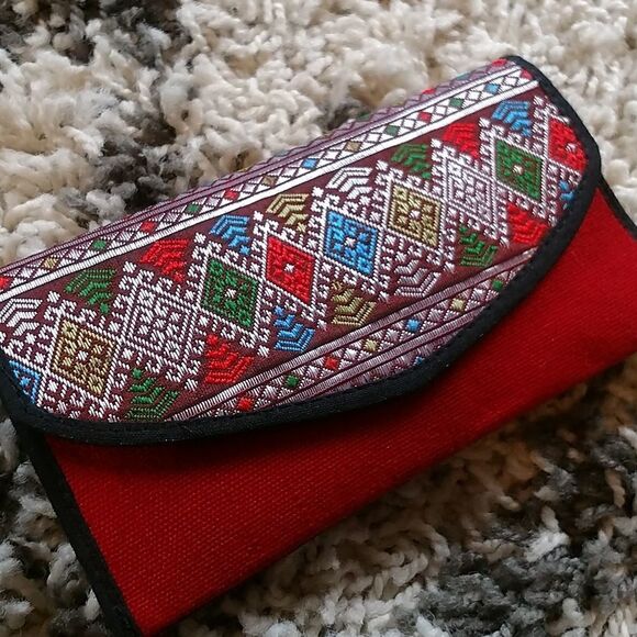 Indian Style Hard covered Clutch/Wallet - Picture 1 of 4
